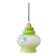 Suspension globe vintage en opaline blanche et verte