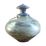 Vase pot en céramique bleu