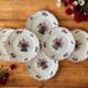 6 antique dessert plates in Sarreguemines earthenware