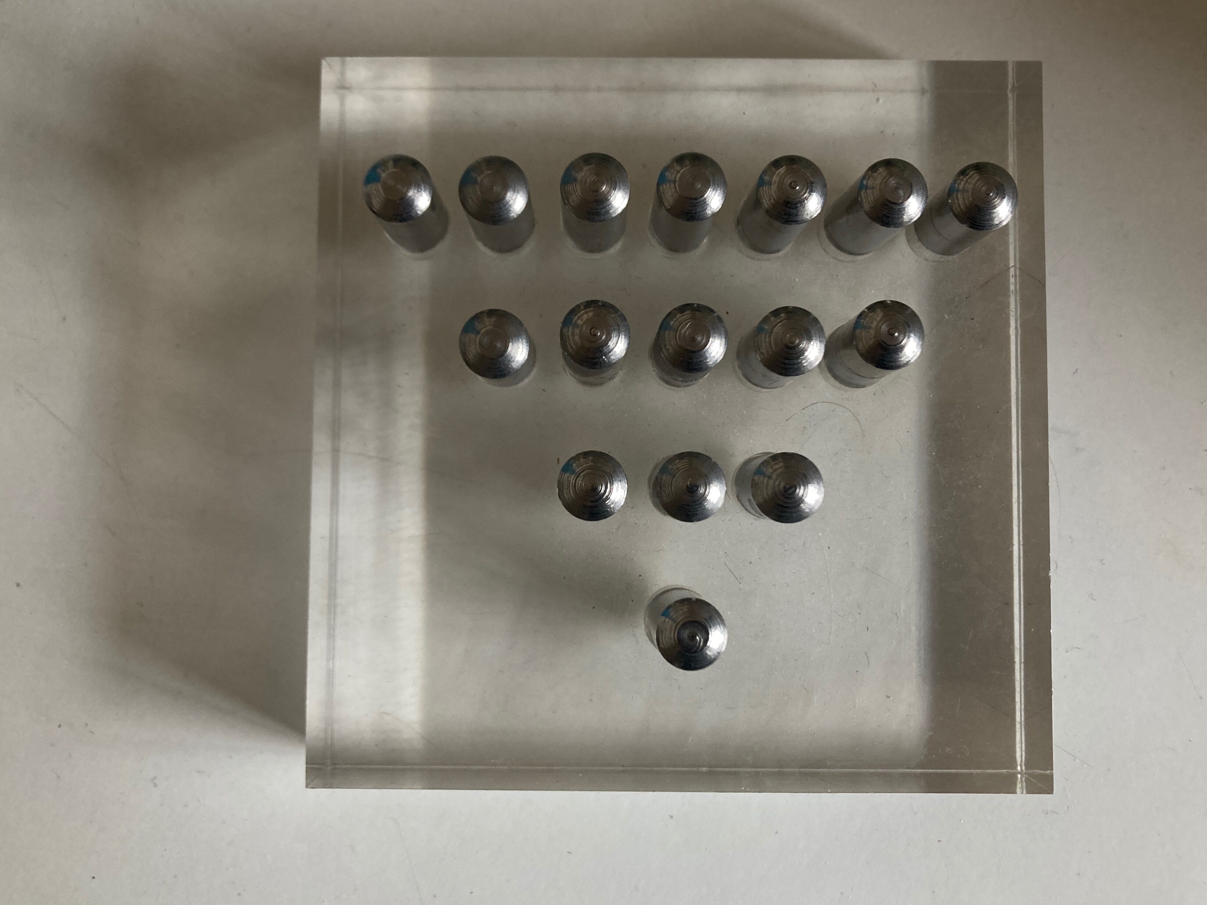 Space age solitaire game in plexiglass 1970