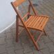 Chaise pliante vintage en bois