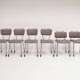Set of 6 reupholstered chairs by Gebroeders De Wit, 1960s