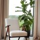 Vintage white bouclé zigzag armchair 1970