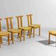 Set of postmodern high-back Italian dining chairs, 1980s