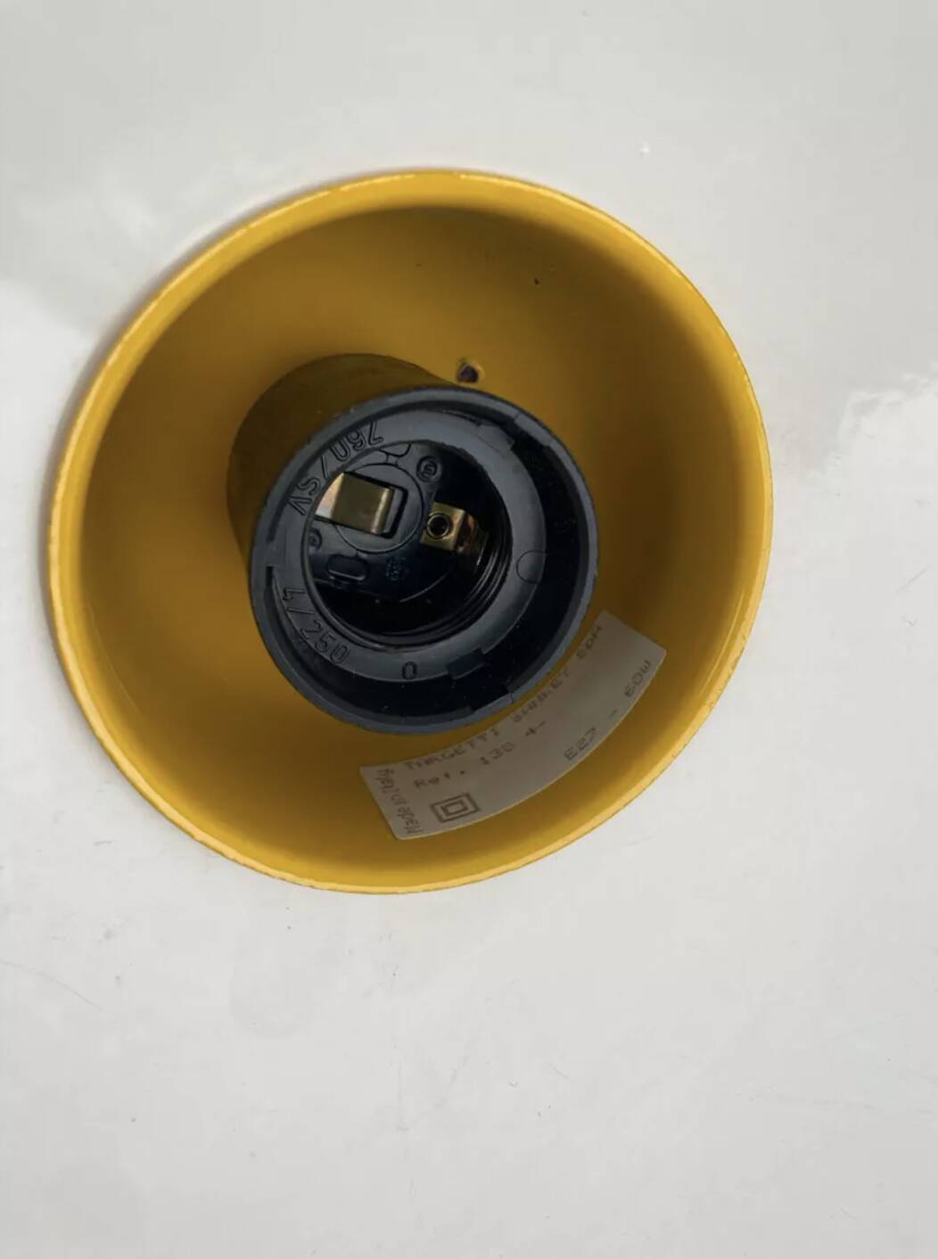Targetti Sankey white and yellow glass pendant light