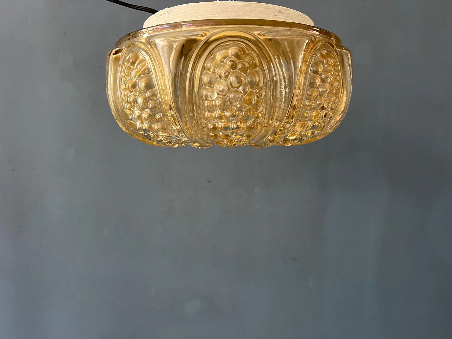 30s flush mount glass ceiling lamp