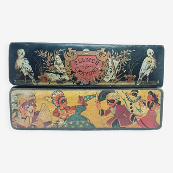 Pair of old pencil boxes