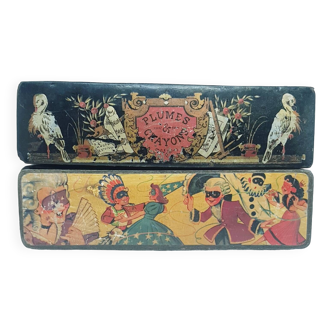Pair of old pencil boxes