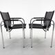 Pair of 1970s Vintage Hans Eichenberger Leather & Chrome Lounge Chairs, Labeled