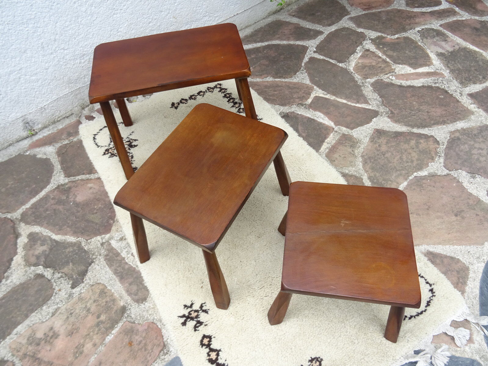 Brutalist nesting tables