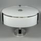 1970s 1980s Ceiling Lamp by Honsel Leuchten Germany in Glass & Chrome