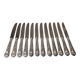 12 silver-plated table knives, Ercuis silversmith, Louis XV style, 29