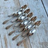 Set of 9 dessert spoons, Art Deco