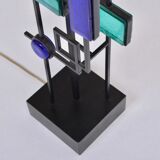 Pair of Mid-century Modern Iron and Glass Table Lamps by Svend Aage Holm Sørensen