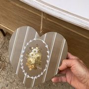 Very nice vintage heart toy chest in L. Ashley removable style.