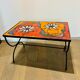 Coffee table / side table ceramic and wrought iron