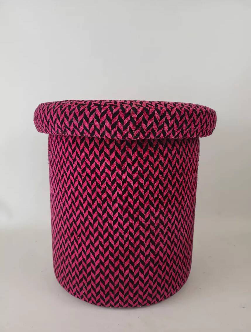 Vintage pouf stool from the 70s and 80s