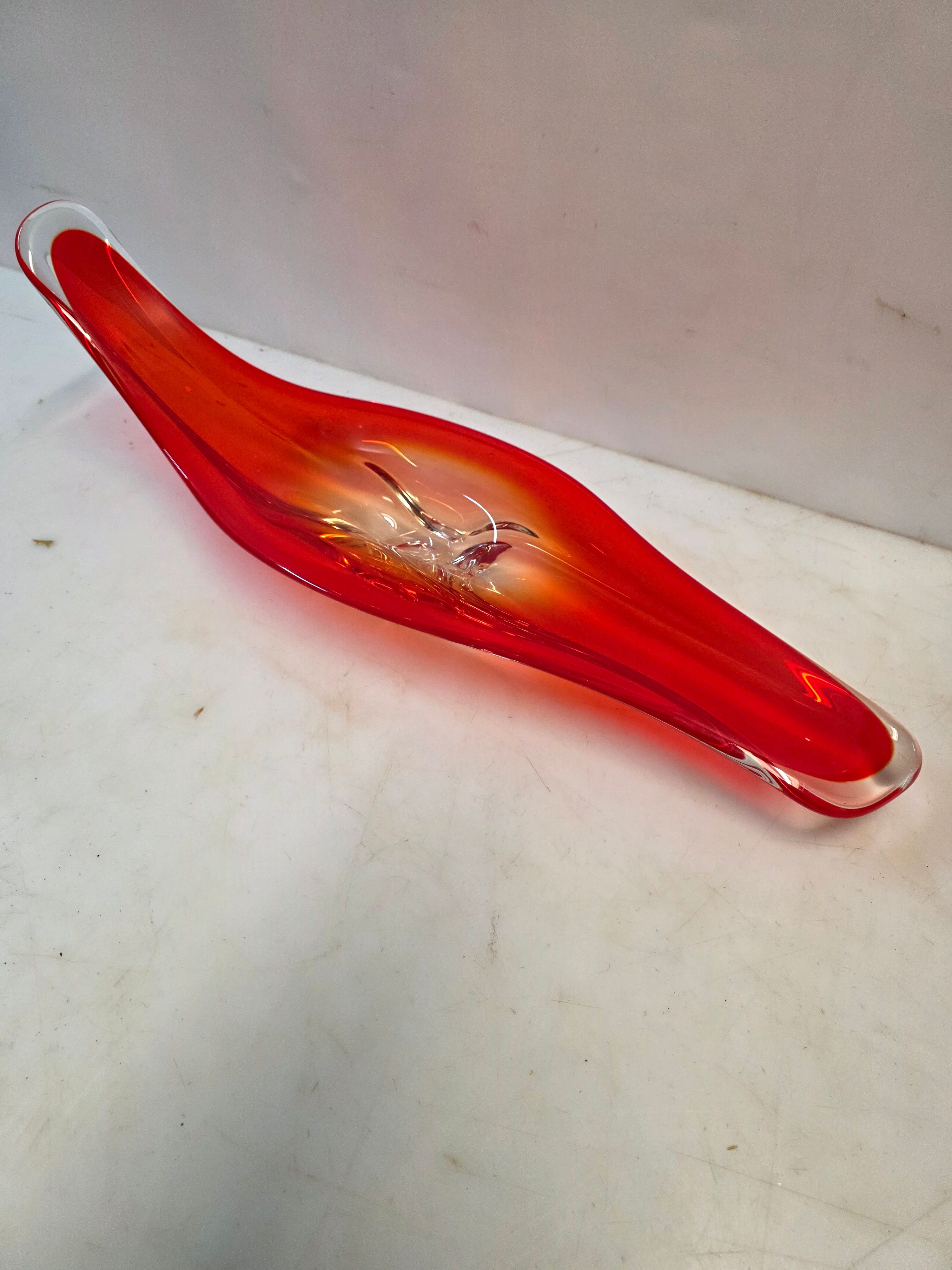Vintage blown glass centrepiece from the 70s - 65 cm