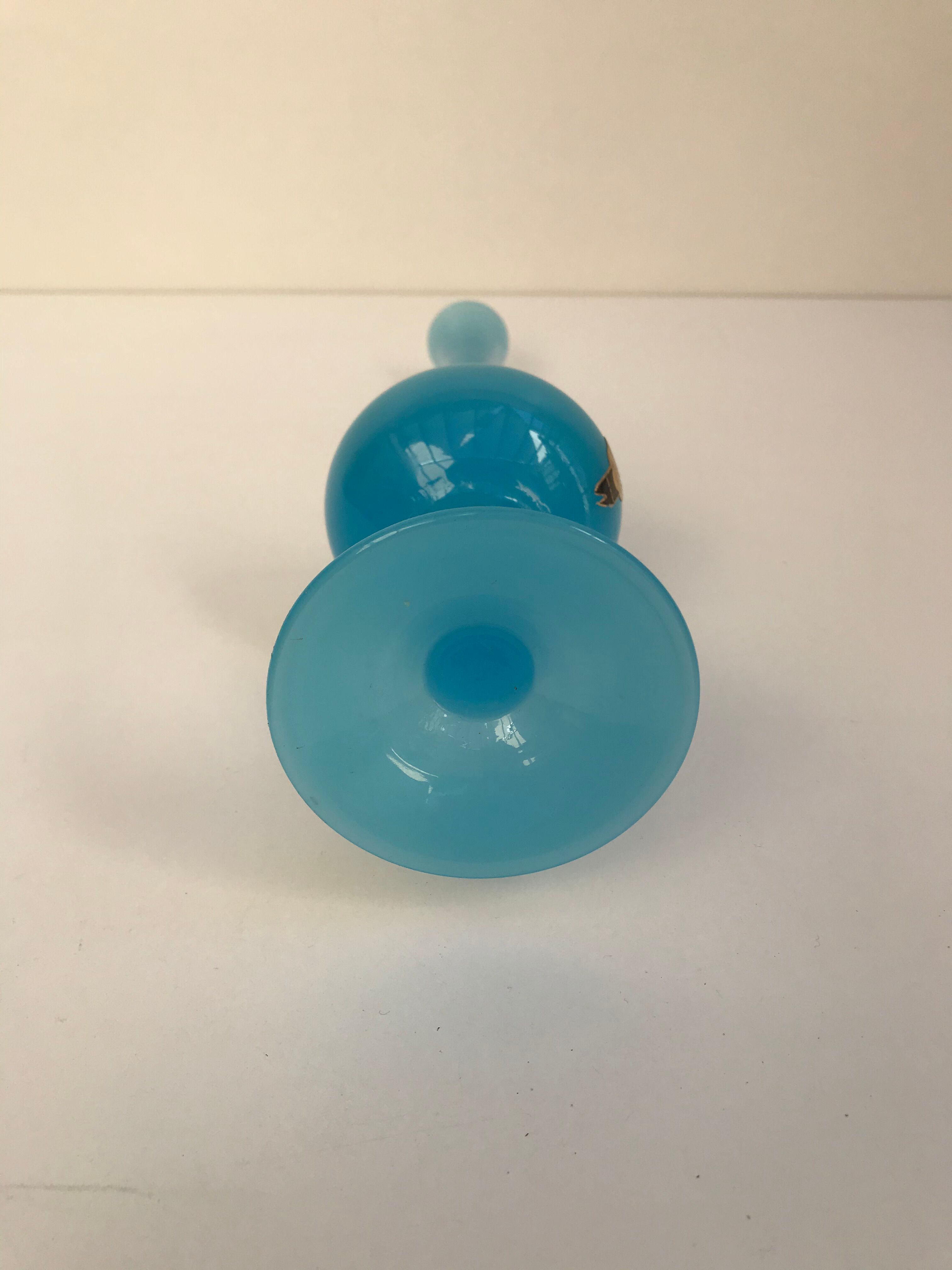 Blue opaline soliflore, Made in Italy