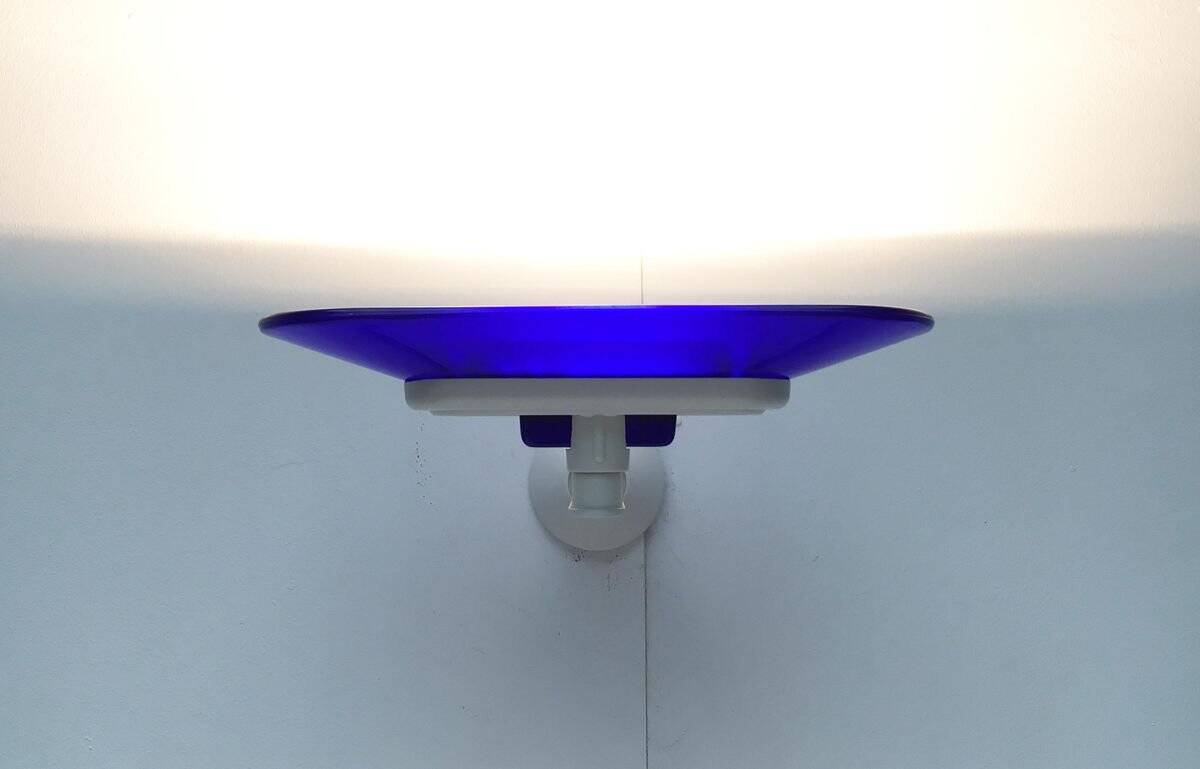 White vintage wall sconces Jill by Perry King, S. Miranda, G. Arnaldi for Arteluce, set of 2.