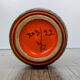 Sgraffito Scraffito enameled ceramic vase in green and orange colors - Year 1950