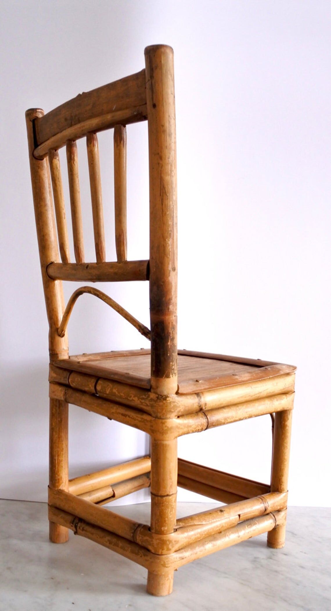 Vintage bamboo chair for children