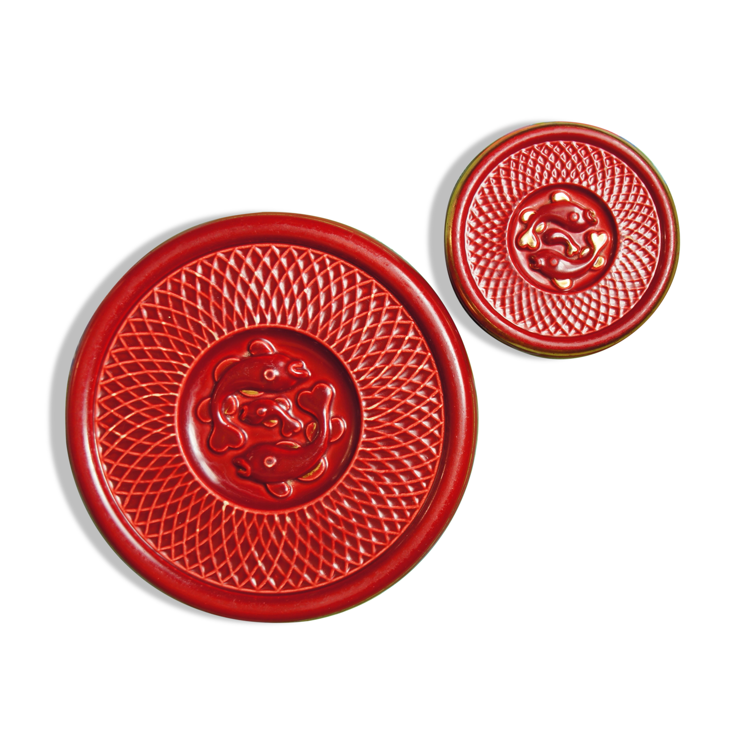 Underside of dish & Japanese ceramic bottle