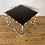 Square slate coffee table or side table.
