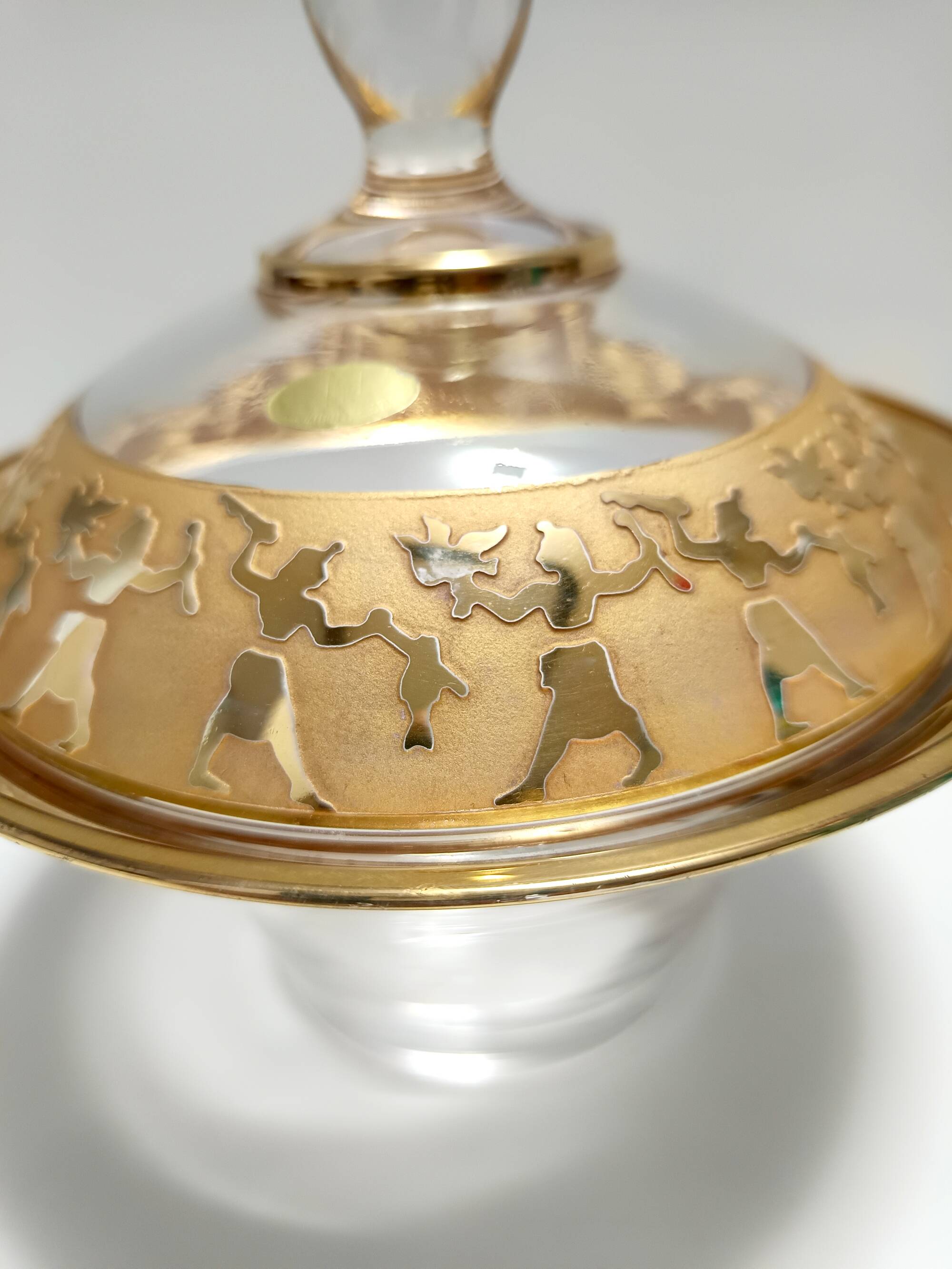 Crystal Trinket Bowl with Gold Details