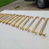 Set of 17 Art Deco Brass Door Bars