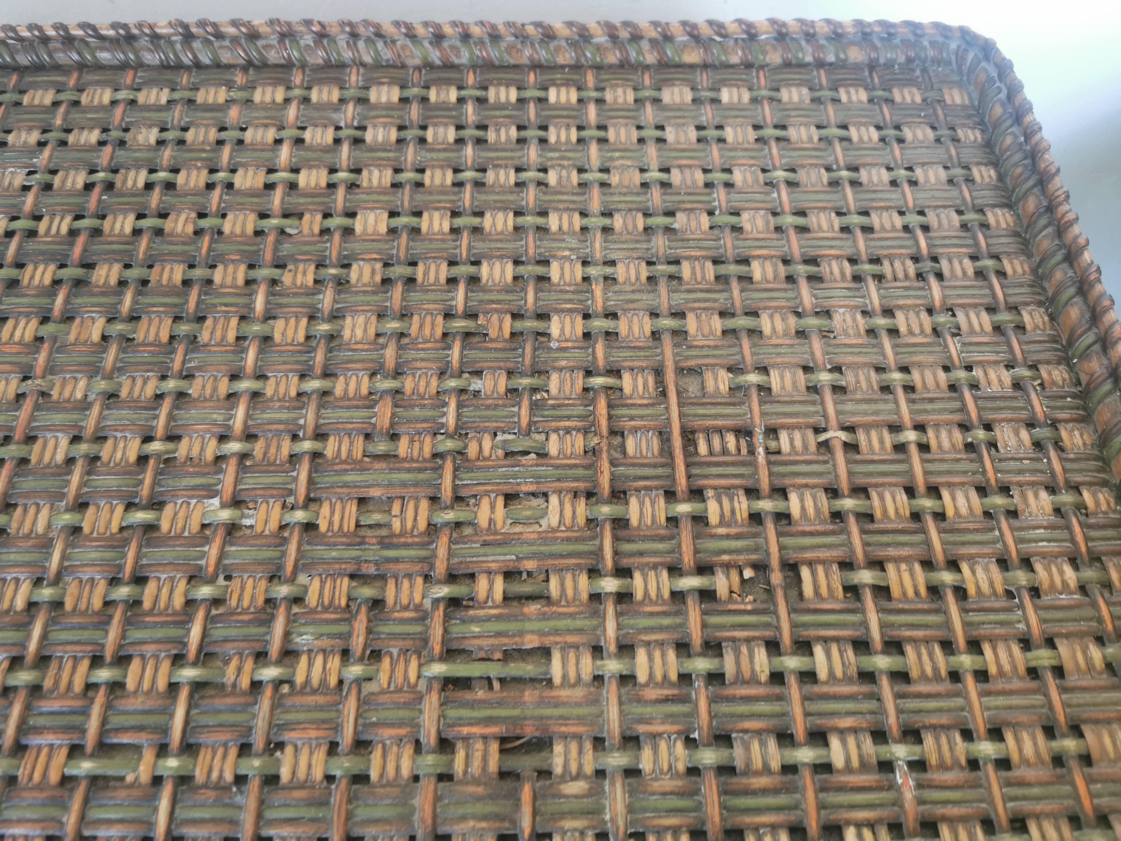 Perret and Vibert rattan serving trolley