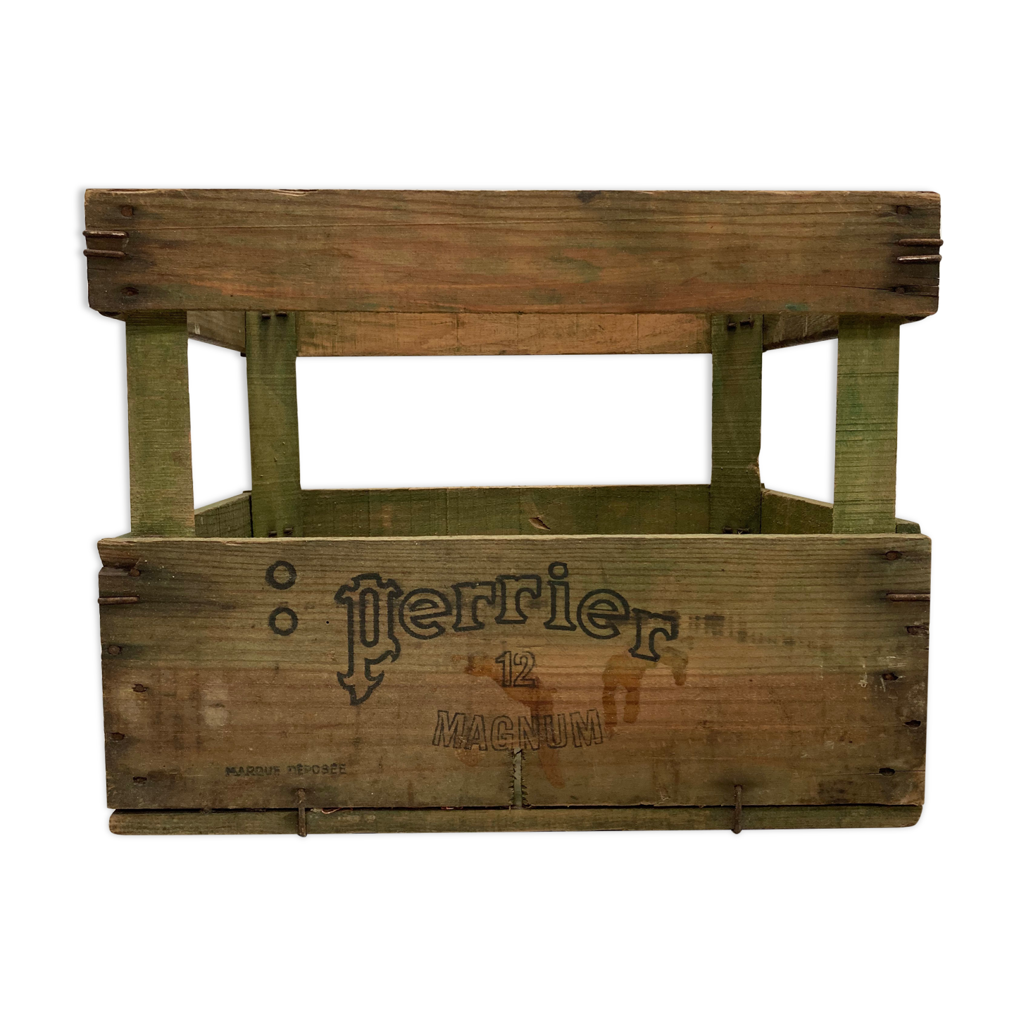 Vintage perrier crate