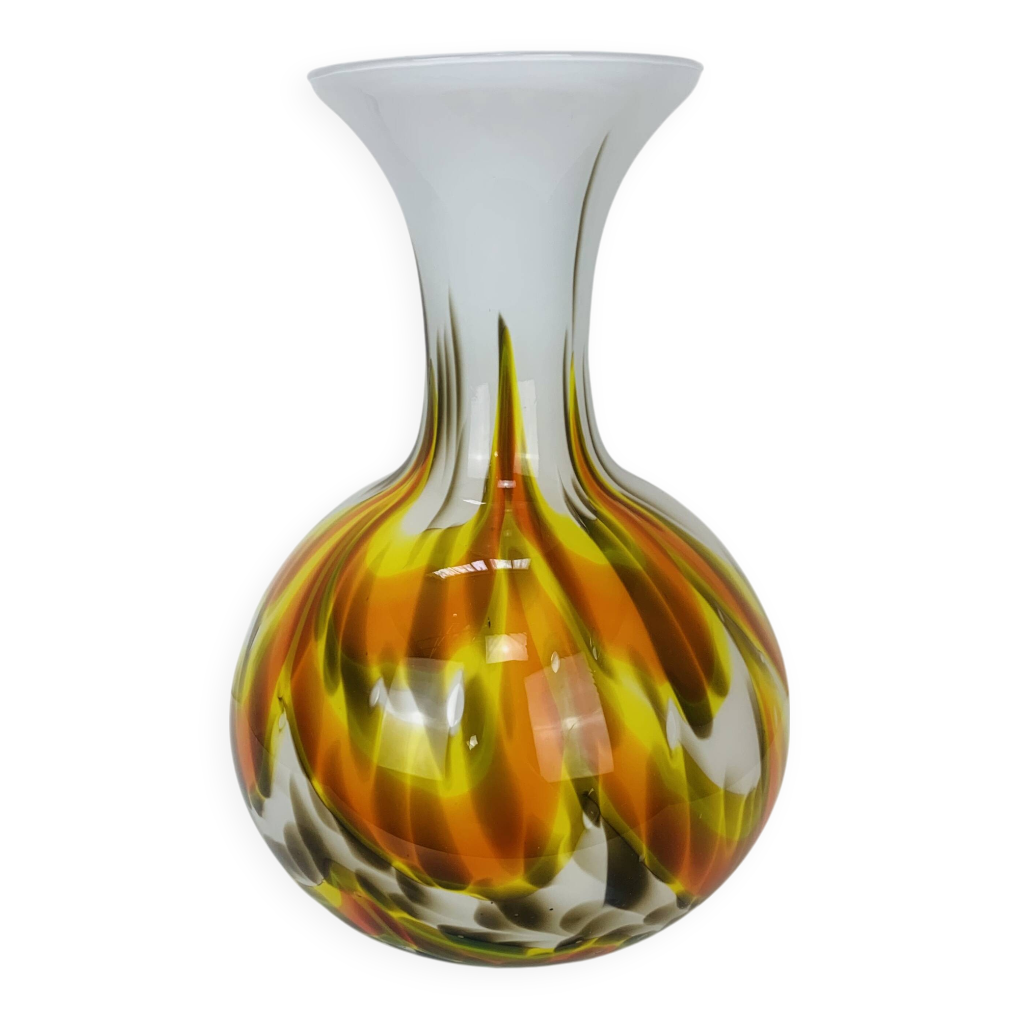 Murano glass opaline vase, 1970s, vintage