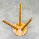 Vintage blond wood tripod stool