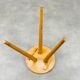 Tabouret tripode bois blond vintage