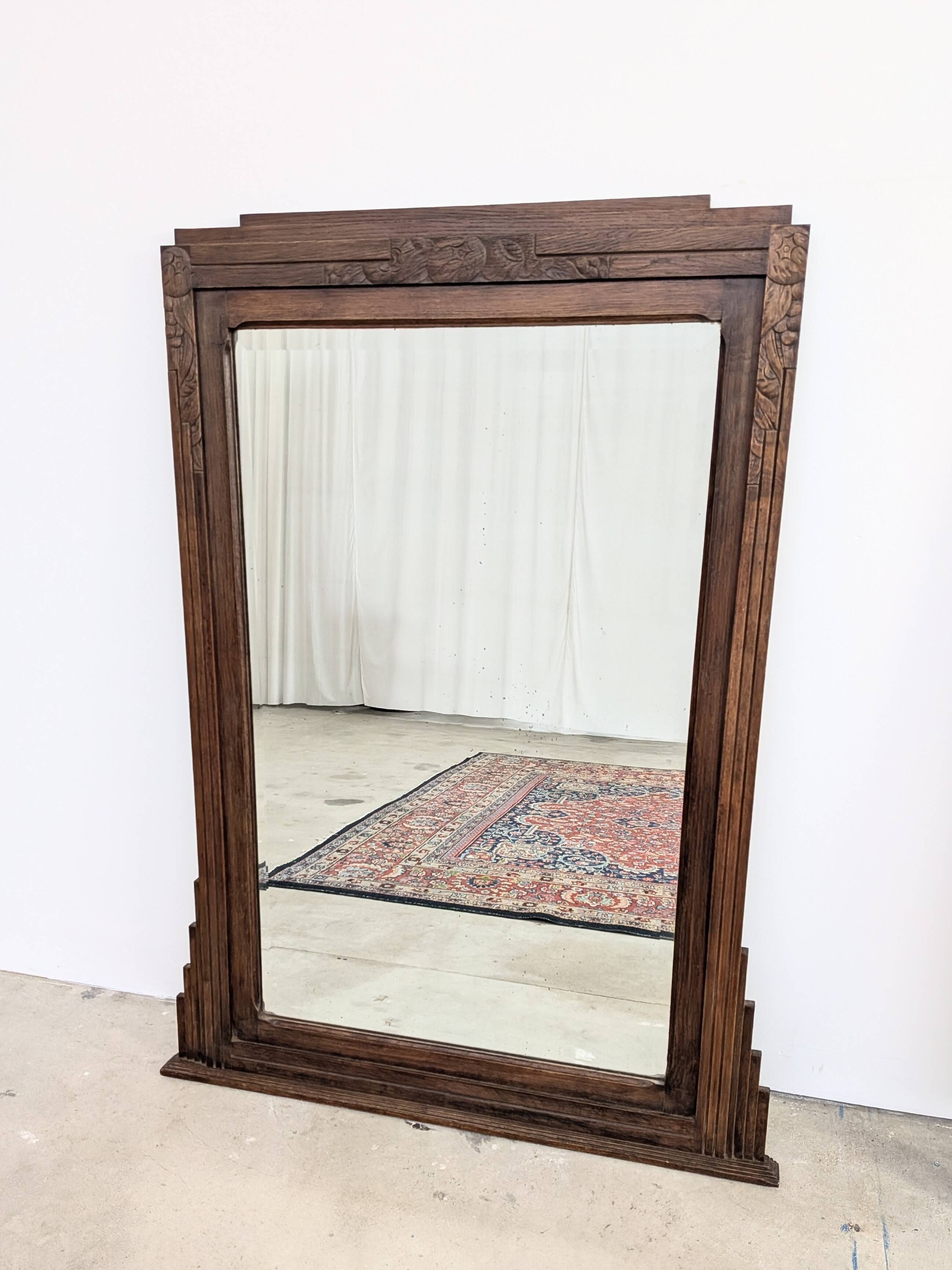 Antique Art Deco trumeau mirror