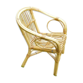 Fauteuil rotin enfant vintage 1950/60