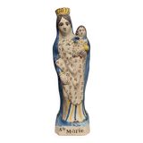 Virgin giving birth in 19th century earthenware St. Mary