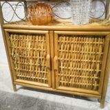 Vintage rattan shelf