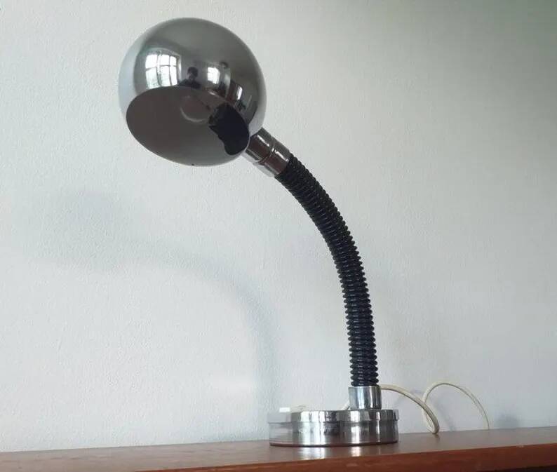 Midcentury Table Lamp Elbow, Targetti Sankey, Italy, 1970s