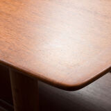 Danish teak side table with pull out tray