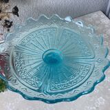 Compotier en verre moulé art déco