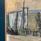 Original Swedish Oil on Canvas – “Abstract Landscape” by S. Hamlet – Dated 1960 – Vintage and Framed – 66 × 48 cm (26" × 18.9")