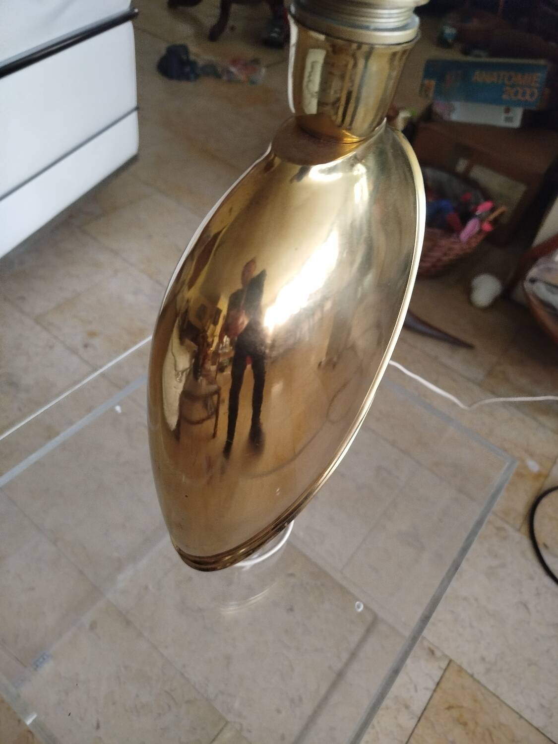 Vintage Italian lamp Regina brass 1970s