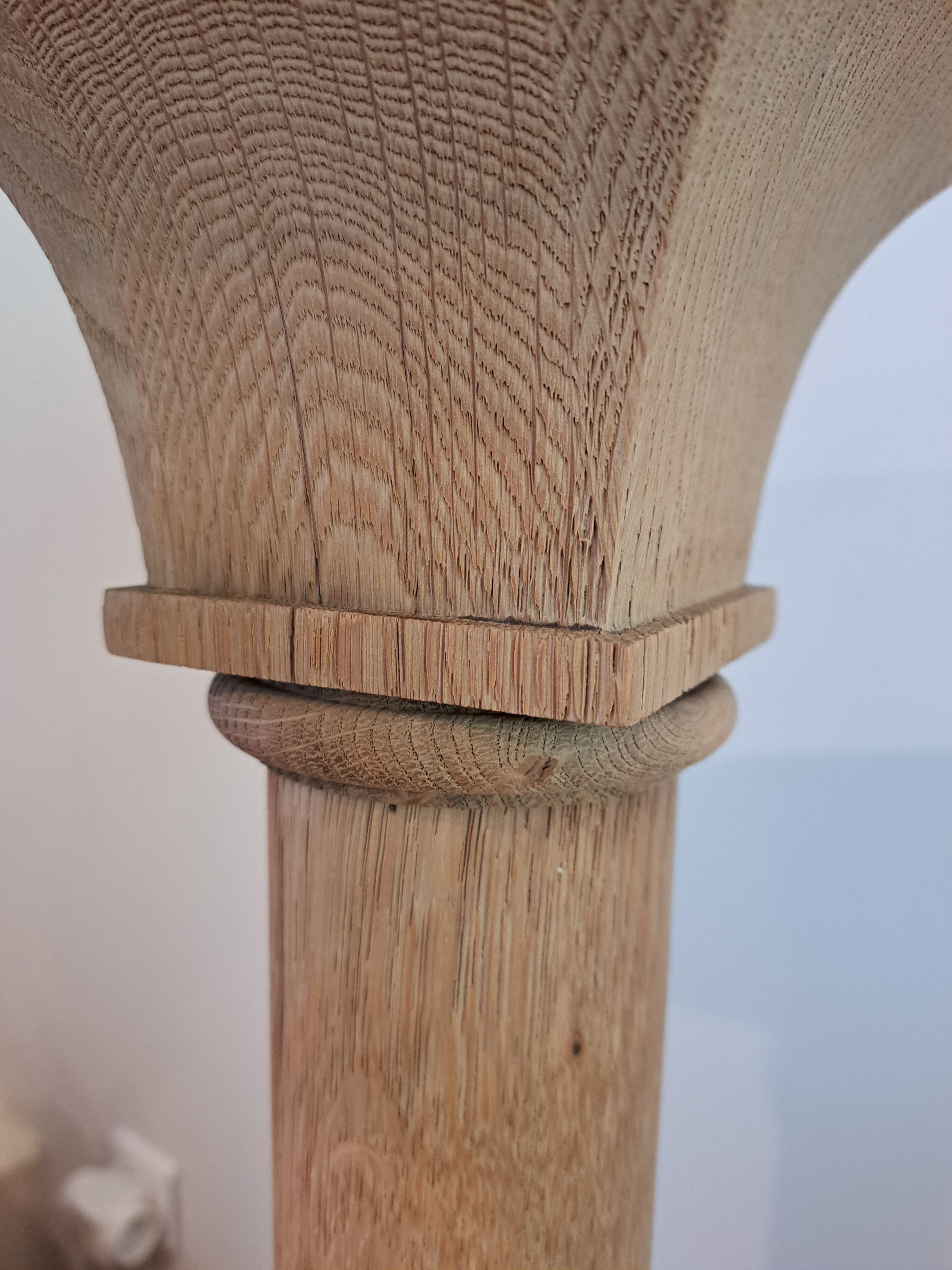 Light oak wood column