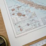 Nouvelle-Calédonie, carte imprimée en 1899