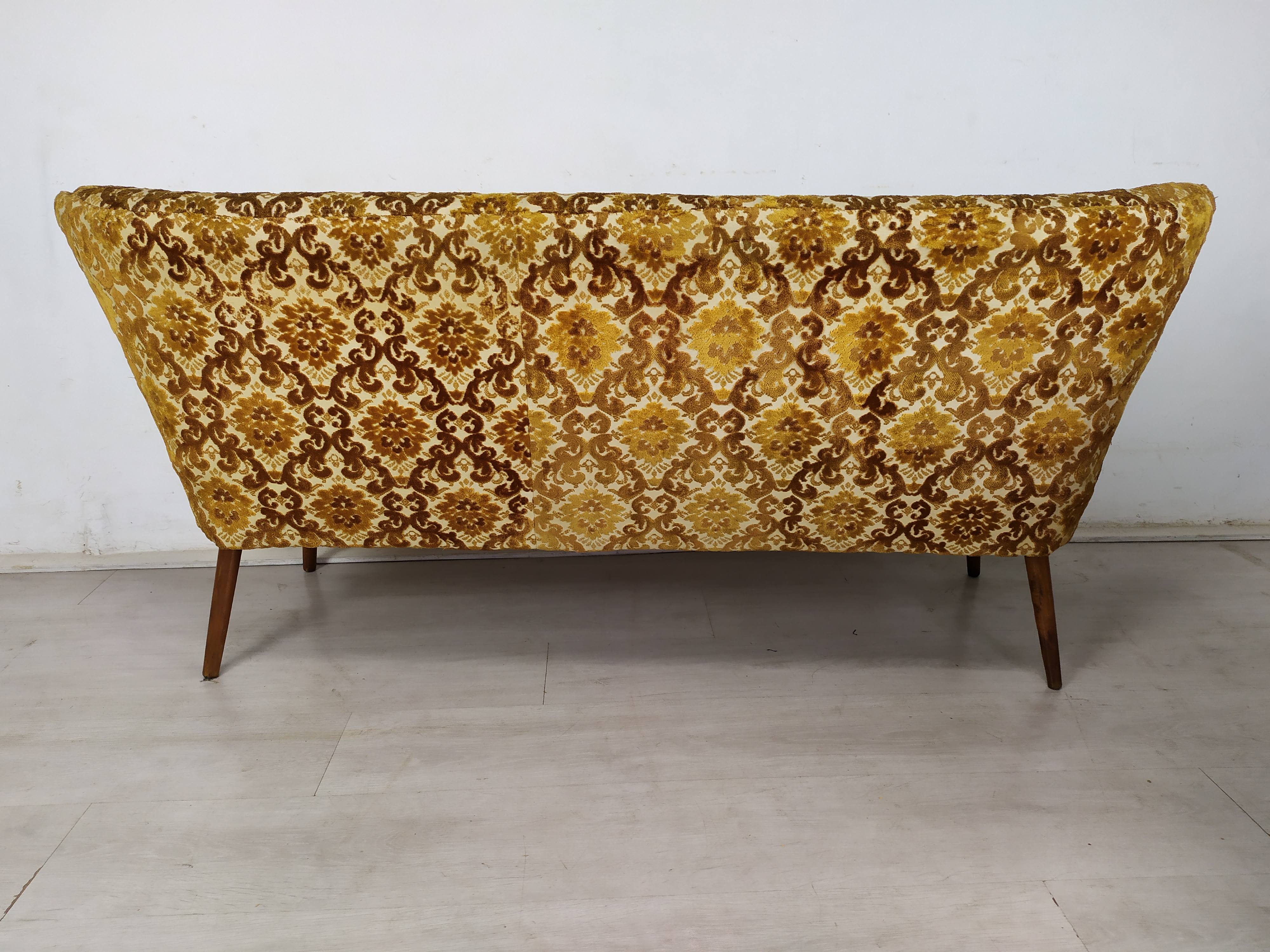 Bench and 2 vintage cocktail armchairs