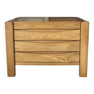 Commode style Regain en orme vers 1980-90