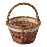 Woven willow basket handcrafted