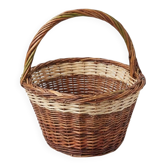 Panier en osier tressé main